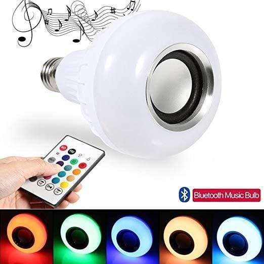 Bluetooth Speaker LED Bulb – RGB Smart Light with Remote Control