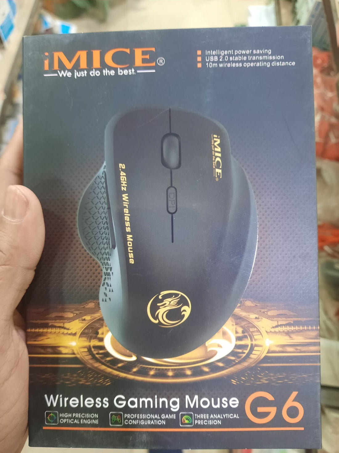 iMICE G6 Wireless Mouse 6 Button – Smooth 1600 DPI 2.4G Gaming & Office Mouse
